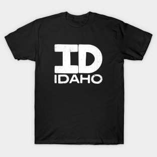 ID Idaho State Vintage Typography T-Shirt